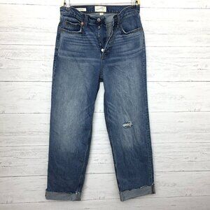 Universal Thread Women's Jeans Highest Rise Straight Ankle Button Fly Cuffed 6R